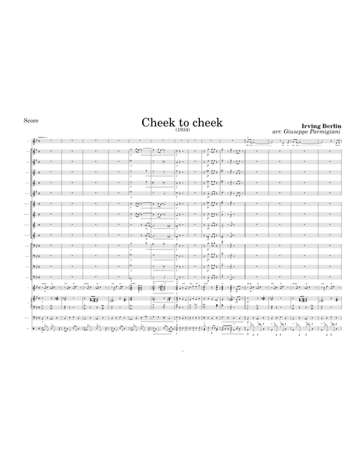Cheek to cheek – Irving Berlin (1934) Canto e Big Band