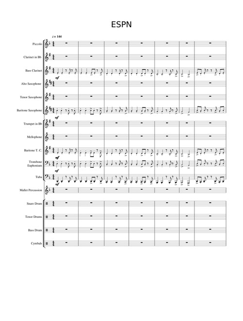 ESPN for pep band, with variations