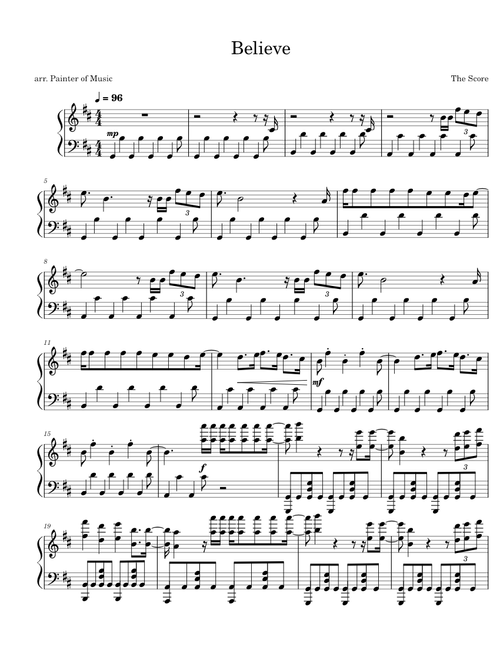 Believe – The Score
