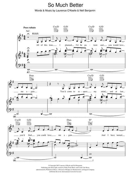 So Much Better - Legally Blonde The Musical (Piano-Vocal-Guitar (Piano Accompaniment))