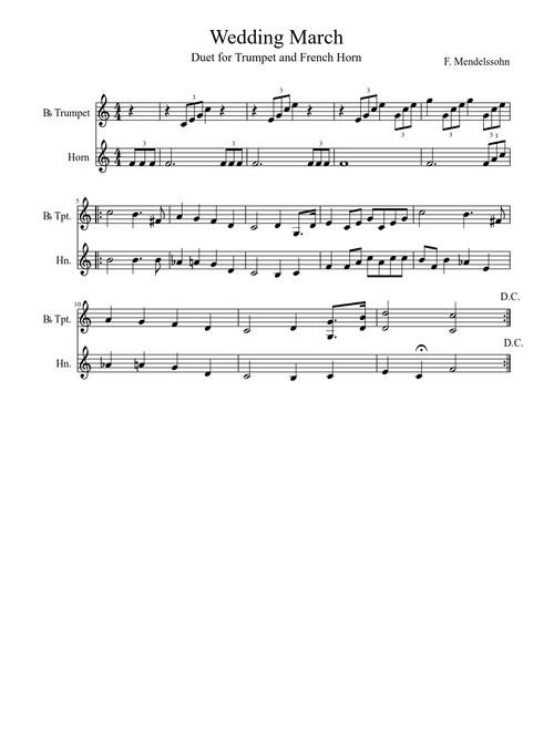 Wedding March duet