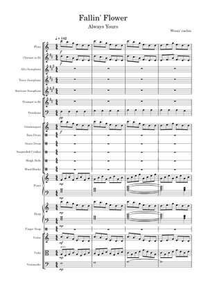 SEVENTEEN - 舞い落ちる花びら (Fallin' Flower) for Piano Solo Sheet