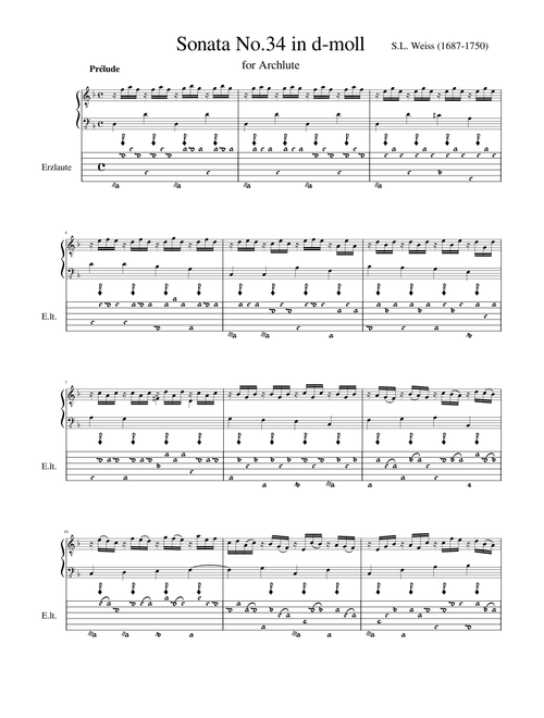 Lute Sonata in D minor, WeissSW 34 – Sylvius Leopold Weiss Prelude