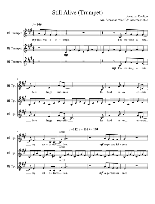 Still Alive Trumpet Trio