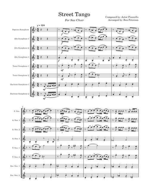 Street Tango - Astor Piazzolla