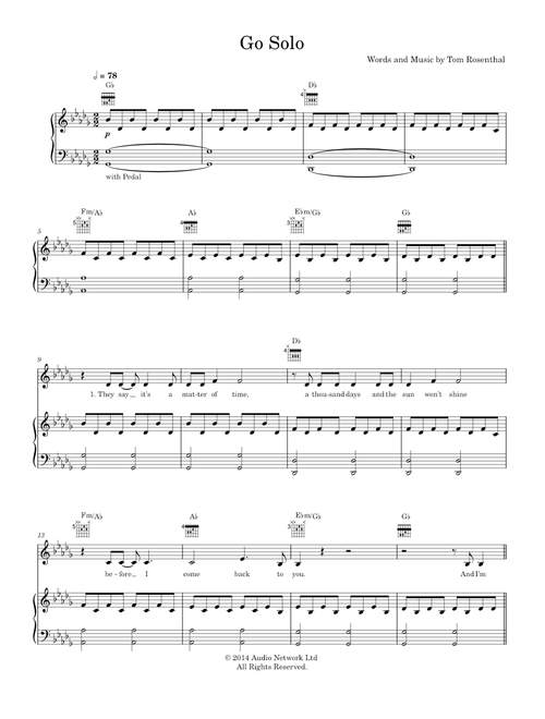 Go solo - Tom Rosenthal (Piano-Voice-Guitar)