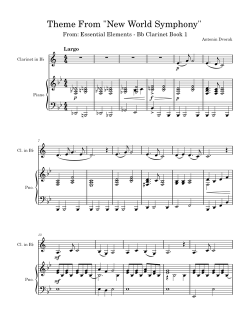 Largo from the New World Symphony – Antonín Dvořák