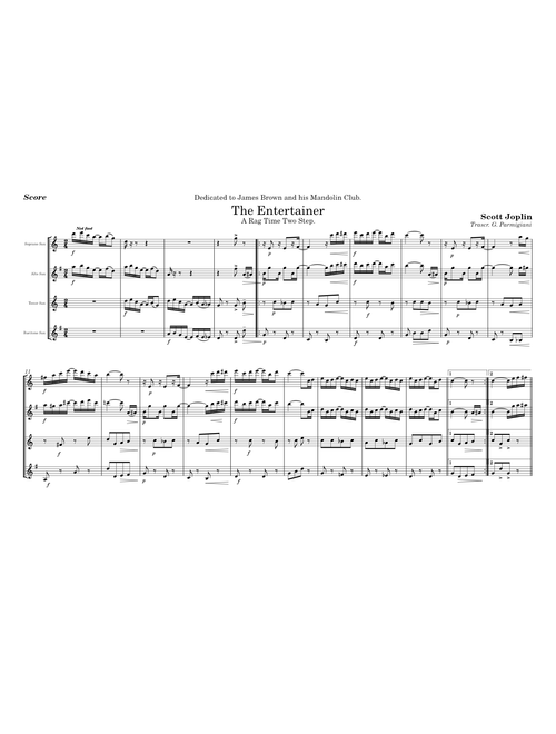 JOPLIN - The Entertainer (Sax Quartet)