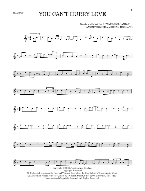 You Can't Hurry Love - The Supremes (Trumpet Solo)