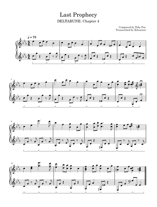 Kris piano (Last Prophecy) – DELTARUNE: Chapter 4 – Toby Fox