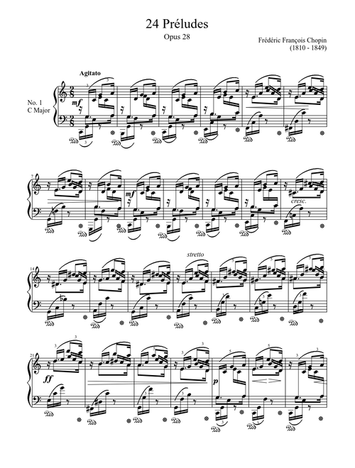 24 Préludes from Chopin's Opus 28