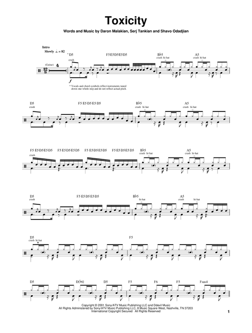 Toxicity - System Of A Down (Drum Transcription)