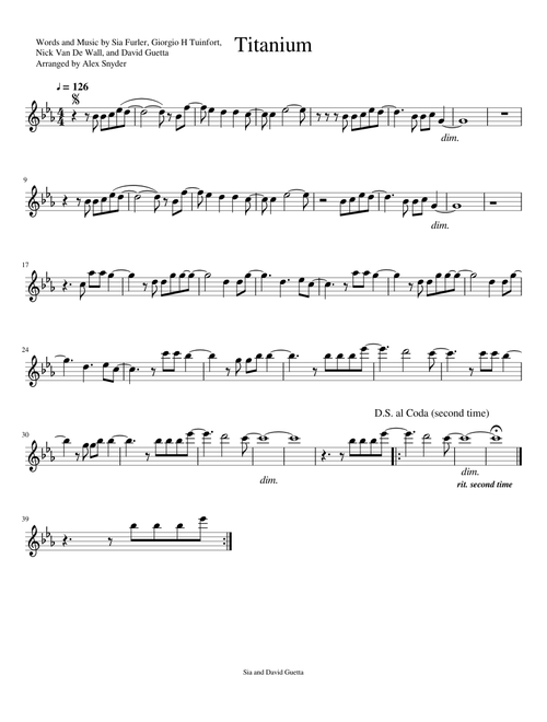 Titanium - Flute Solo
