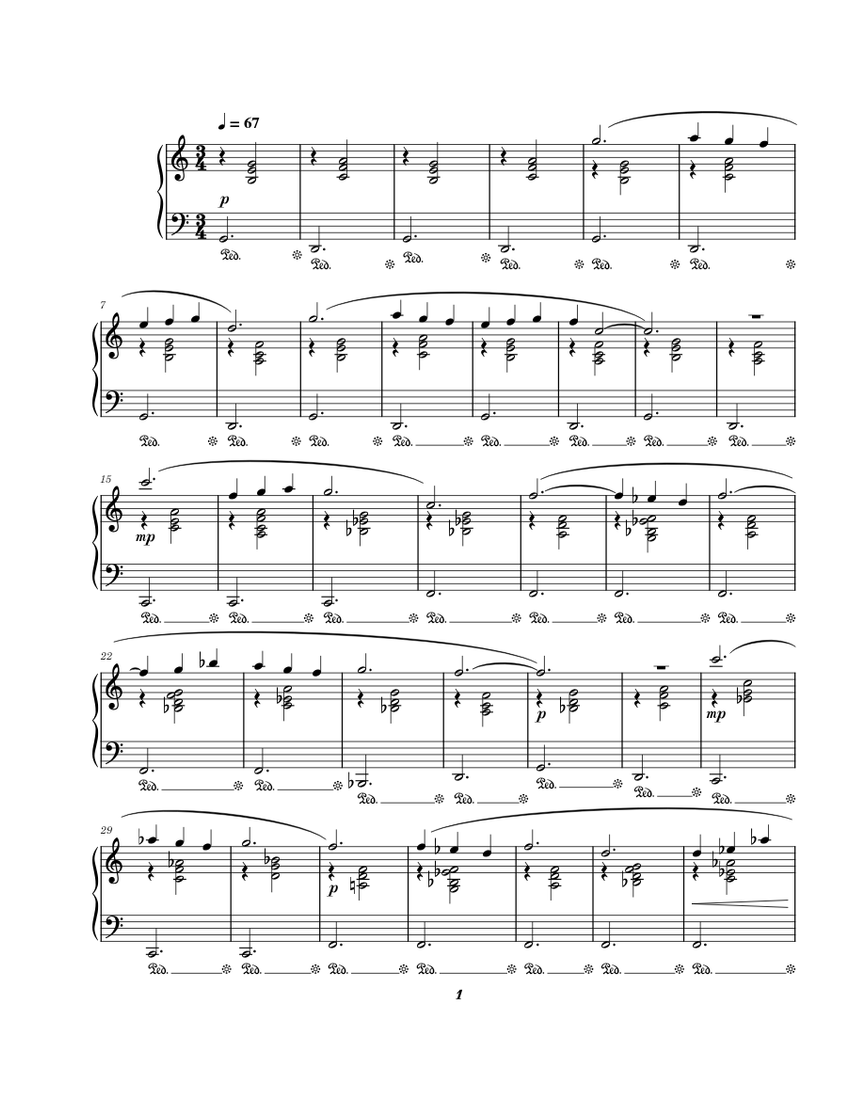 Gymnopedie No.2 - Erik Satie Sheet Music for Piano (Solo