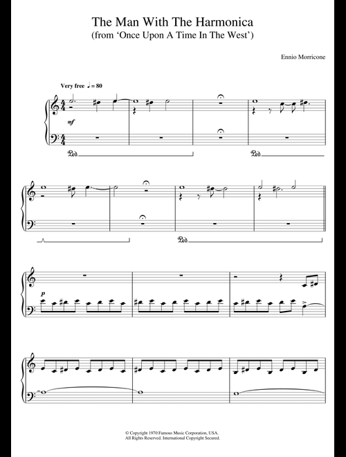 The Man With The Harmonica (from 'Once Upon A Time In The West') - Ennio Morricone (Piano Solo)