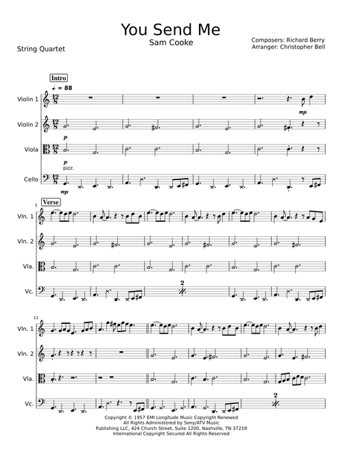 You Send Me - String Quartet