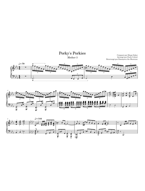 Porky's Porkies - Mother 3 – Piano Réarrangement