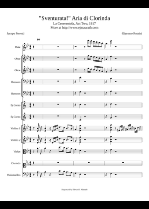 La Cenerentola – Gioacchino Rossini : Sinfonia Sheet Music for
