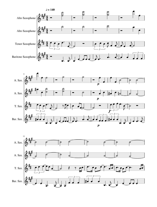 Panic! at the Disco: Death of a Bachelor Sax Quartet
