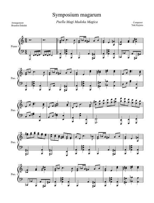 Symposium magarum Sheet Music for Piano (Solo) | MuseScore.com