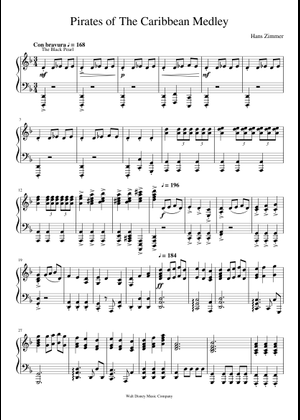 Pirates Of The Caribbean Sheet Music for Piano (Solo) | MuseScore.com
