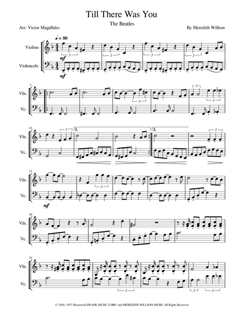 Till There Was You (Arr. Victor Magalhães) - The Beatles (Instrumental Duet)