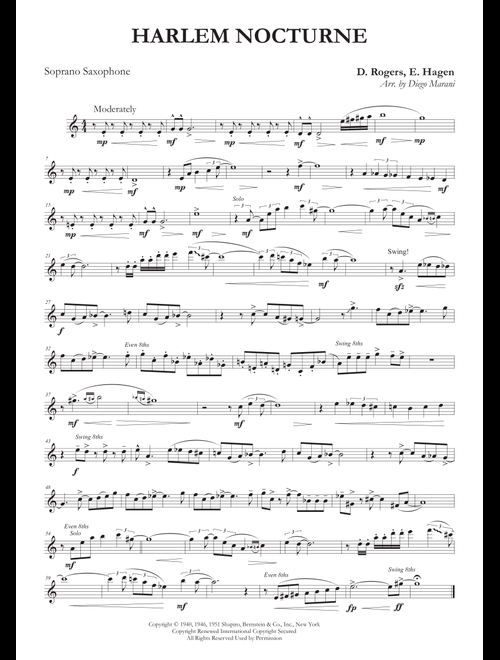 Harlem Nocturne (Arr. Diego Marani) - Earle Hagen (Woodwind Ensemble)