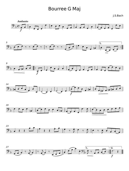 Bourée - Johann Sebastian Bach
