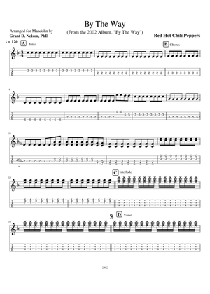 RED HOT Chili Peppers バンドスコア By the Way レッド・ホット・チリ