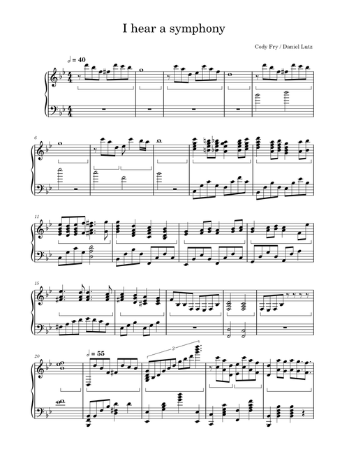 I hear a symphony – Cody Fry
