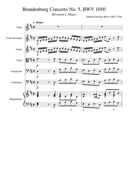 Brandenburg Concerto No. 5, BWV 1050, Allegro