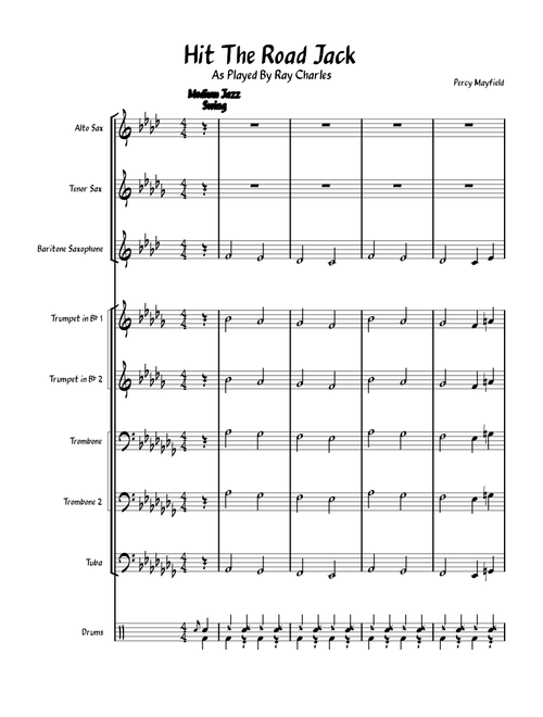 Hit The Road Jack - For Brass Band
