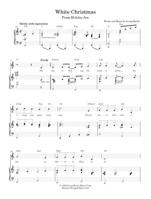 White Christmas - Michael Bublé (Piano Solo)