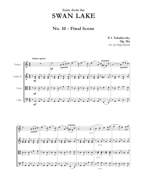 "Final Scene" from Swan Lake Suite for String Quartet (Arr. Diego Marani) - P. I. Tchaikovsky (String Quartet)