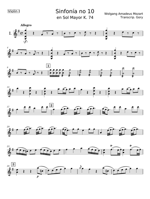 Symphony No.10 in G major, K.74 - Wolgang Amadeus Mozart