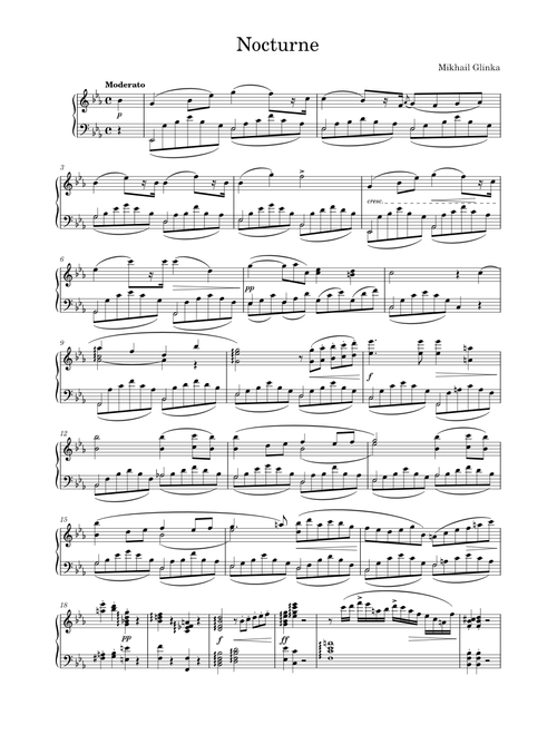 Nocturne – Mikhail Glinka Nocturne