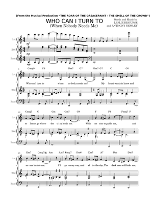 Who can I turn to (When nobody needs me) – Leslie Bricusse