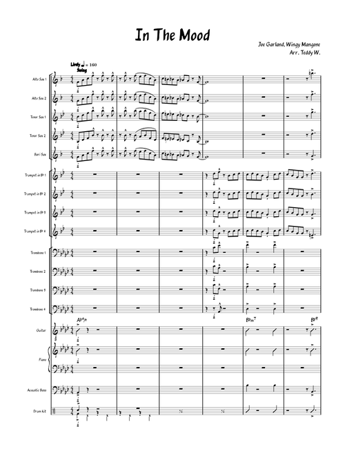 In The Mood – Jazz Big Band Arrangement