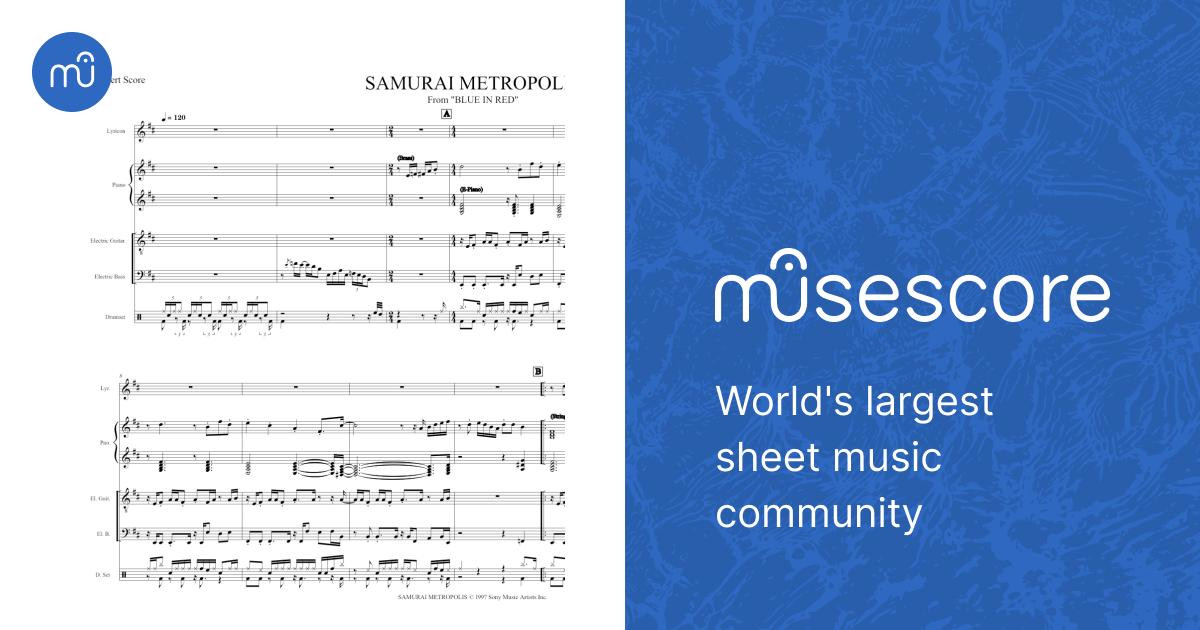 Samurai Metropolis - T-Square Sheet Music for Piano, Guitar