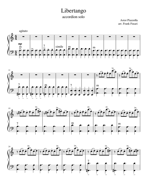 Libertango accordion solo