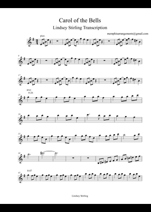 Carol Of The Bells 3-part Sheet Music for Soprano, Alto, Tenor (Choral ...