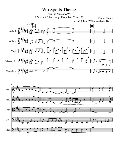 Wii Sports Theme ("Wii Suite" for Strings Ensemble, Mvt. 3)