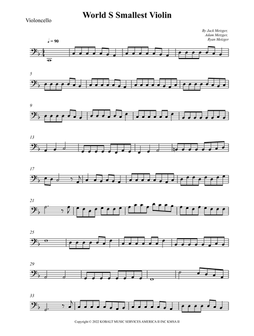World S Smallest Violin (Arr. Wesley S. SIlva) - AJR (Cello Solo)