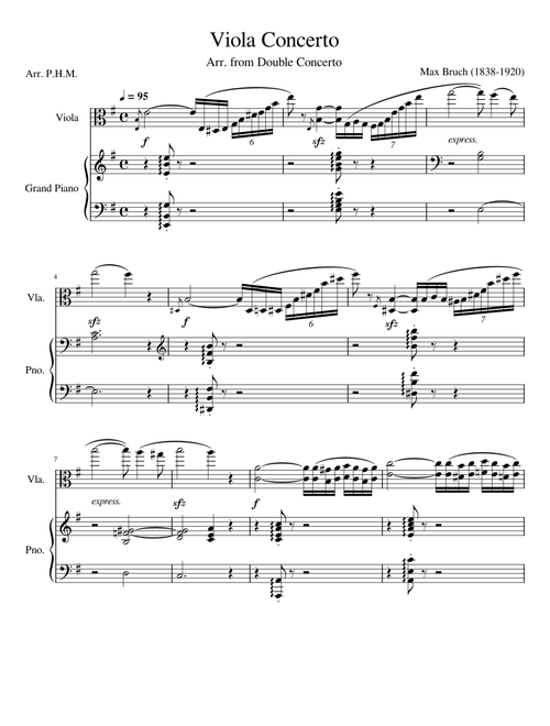 VIola Concerto - Max Bruch (Arr. from Double Concerto)