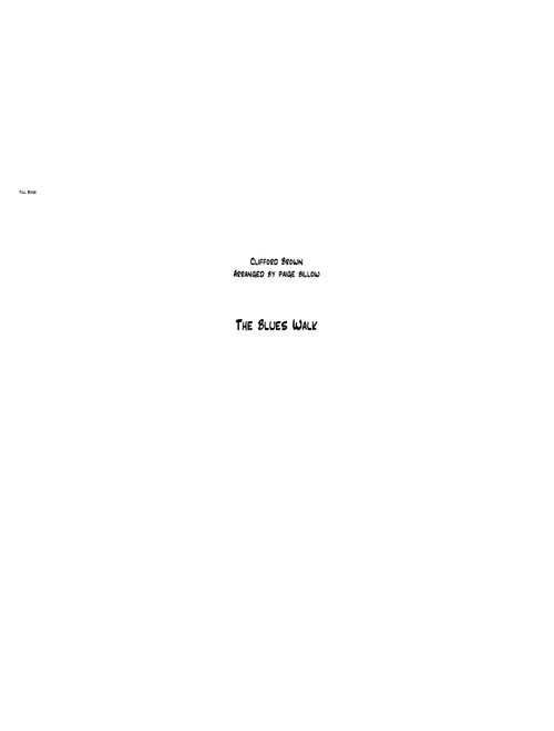 The Blues Walk (Arr. Paige Billow) - Clifford Brown (Jazz Ensemble)