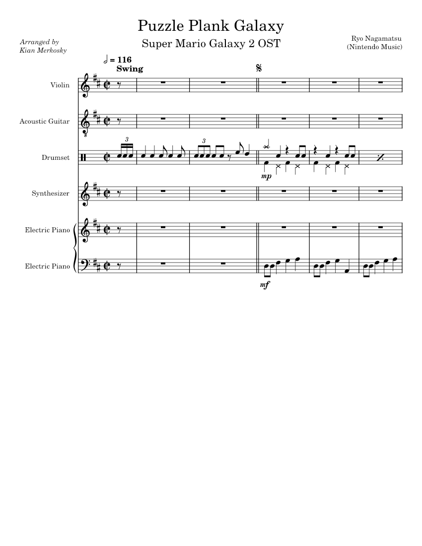 Puzzle Plank Galaxy - Super Mario Galaxy 2 Sheet Music for