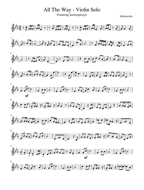 All The Way - Violin Solo