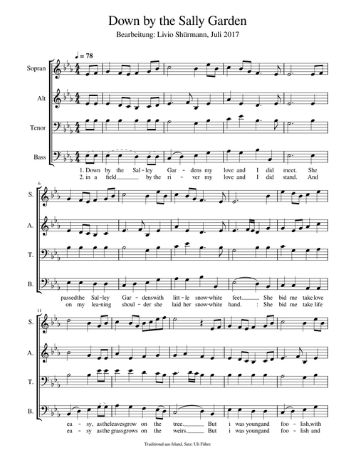 Down By The Salley Gardens – Traditional Irish Folk Song