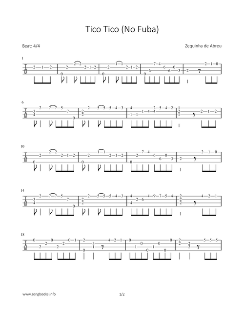 Tico Tico (Arr. Bettina Schipp) - Zequinha de Abreu (Ukulele)