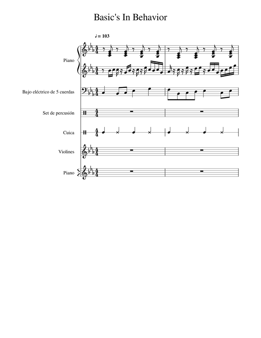 Basic S In Behavior Instrumental Finished Sheet Music For Piano   Score 0 @850x1100